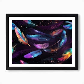 Colorful Feathers 4 Art Print