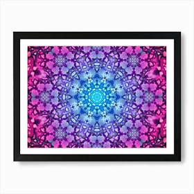 Purple Detailed Abstract Pattern Art Print