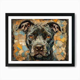 Pitbull Fine Art Portrait 1 Art Print