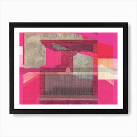 Pink Villa Building Art Print Art Print