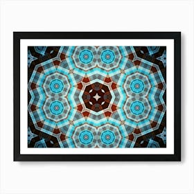 Abstract Pattern Of Blue Lines 1 Art Print