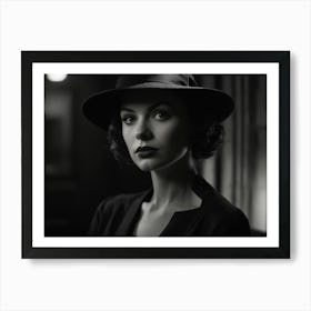Woman In A Hat 6 Art Print