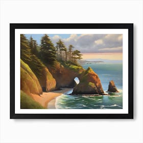 Seascape Oregon Coast Alcove 1d Art Print