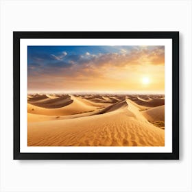 Sunset In The Desert 18 Art Print