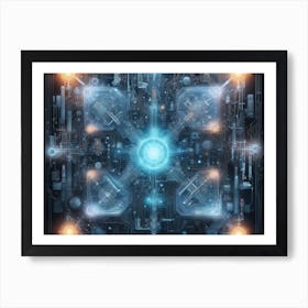 Crystal Motherboard Art Print