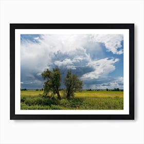Thundercloud over wide landscape Art Print