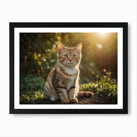 Cat In The Sun Art Print