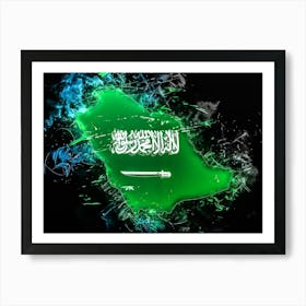 Flag Of Saudi Arabia Art Print