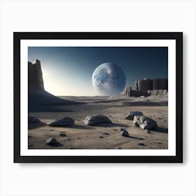 Moonscape - Other World Landscape-1 Art Print