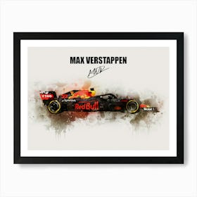 Max Verstappen Red Bull Art Print