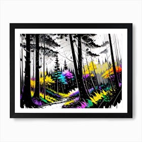 Forest Painting, Forest Painting, Forest Painting, Forest Painting Art Print