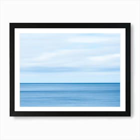 Long exposure coast of Italy - blue ocean abstract travel photography by Christa Stroo Photography Art Print