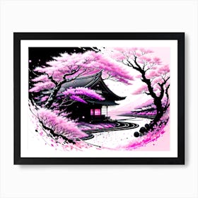 Sakura Blossom Painting 2 Art Print