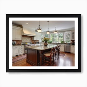 Kitchen With Hardwood Floors Art Print