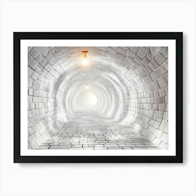 White Tunnel Art Print