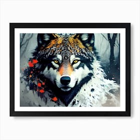 Wolf In The Woods 23 Art Print