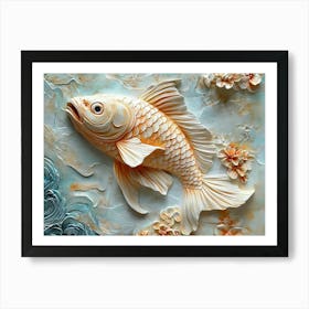 Beautiful Fish 3d 2 Art Print