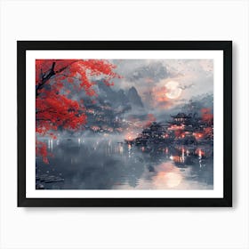 Chinese Landscape Painting 26 Art Print