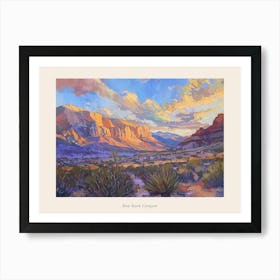 Western Sunset Landscapes Red Rock Canyon Nevada 3 Poster Art Print
