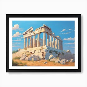 Parthenon temple in Athens 2 Art Print