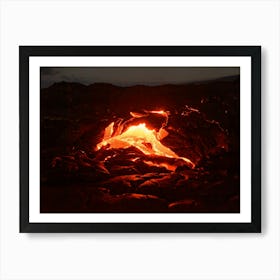 Glowing lava Art Print