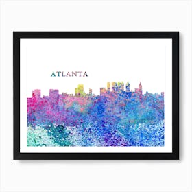 Atlanta Georgia Skyline Splash Art Print