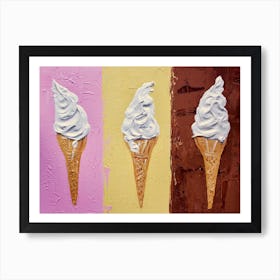 Ice Creams On Neapolitan Art Print