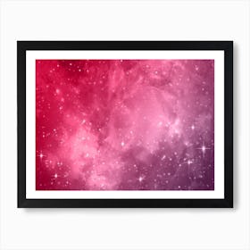 Purple Pink Shade Galaxy Space Background Art Print