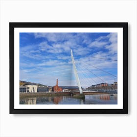 Sail Bridge Over The River Tawe Art Print