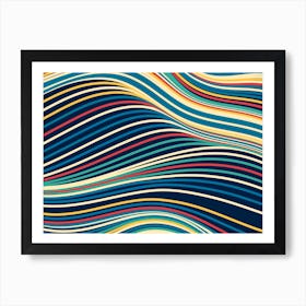 Abstract Wavy Lines 1 Art Print