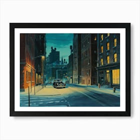 Contemporary Artwork Inspired By Edward Hopper 5 Art Print