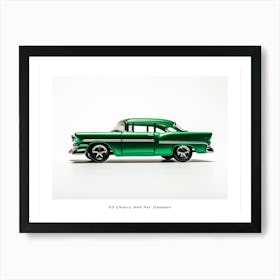 Toy Car 55 Chevy Bel Air Gasser Green Poster Art Print