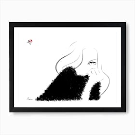 Woman In Black   1 Art Print