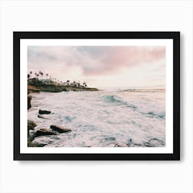 Lilac Beach Sunset Art Print