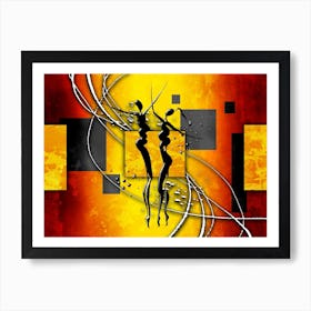 Tribal African Art Illustration In Painting Style 222 Art Print