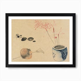 Sparklers, Crab And Bulb, Katsushika Hokusai Art Print