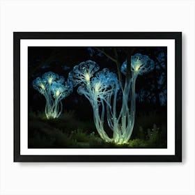 Luminous Trees Art Print