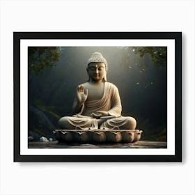 3d Image Of A Buddha 1 Art Print