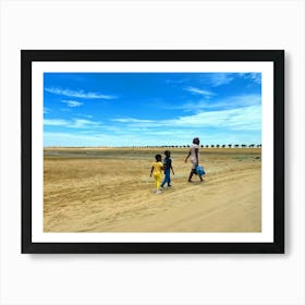 After School Walk In Walvis Bay, Namibia (Africa Series) Art Print