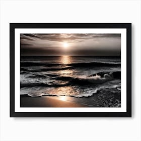 Sunset At The Beach 520 Art Print