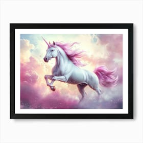 Unicorn In The Sky 3 Art Print