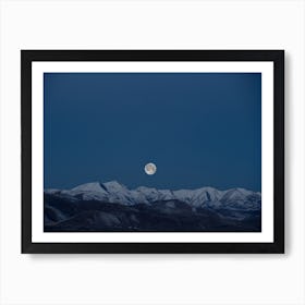 Moon In The Night Sky Art Print