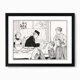 Family In A Dining Room, Julie De Graag Art Print