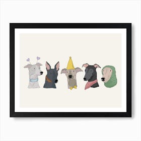 Party Hounds Art Print