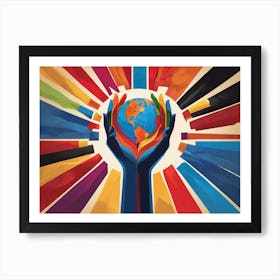 World Unity Flag Art Print