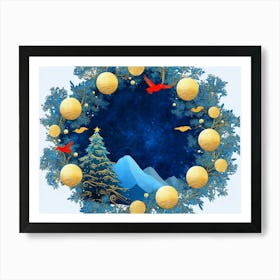 Christmas Wreath Art Print