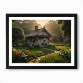 House In The Garden Art Print