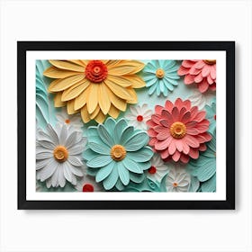 Paper Flower Wall Art 5 Art Print