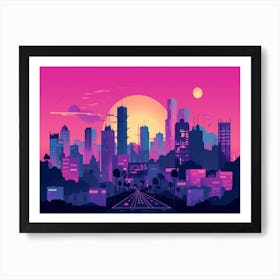 Mexico City Skyline Art Print