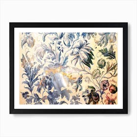 Flower Art Illustration In A Painting Style 34 Art Print